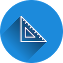 Triangular ruler symbolizing a data model